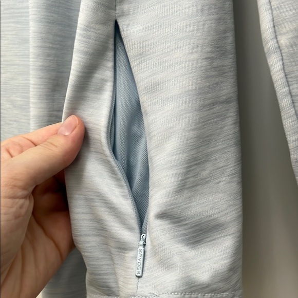 Spyder Half Zip Fleece Lined Sweatshirt in Soft Heather Blue - Size XL - Picture 5 of 14